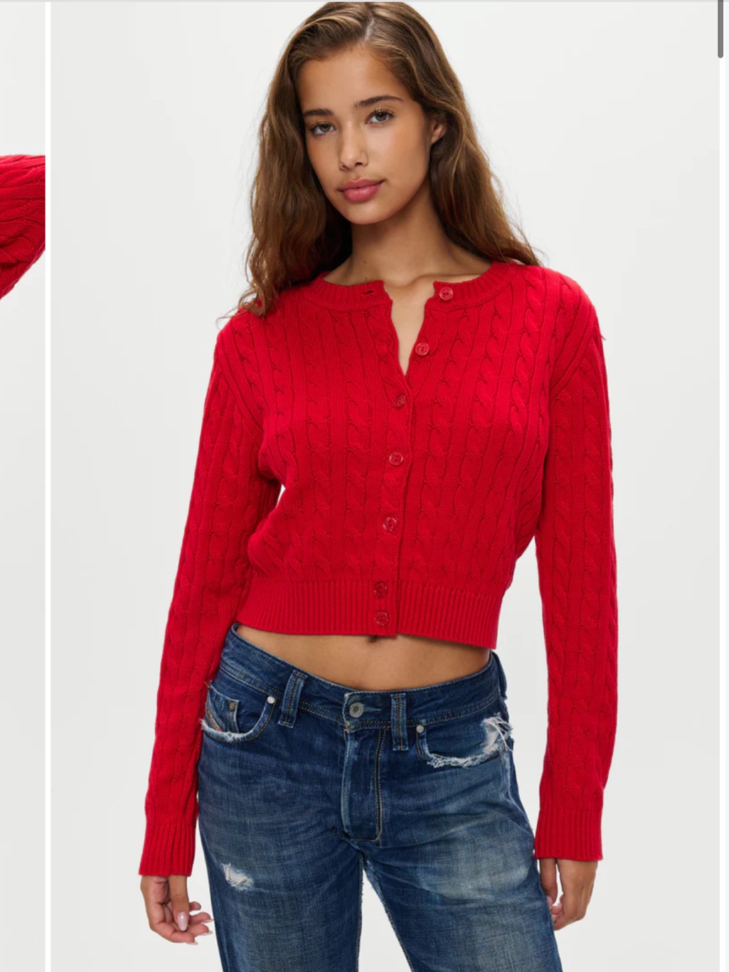 Frankie’s Bikinis Dudley Cable Knit Cardigan